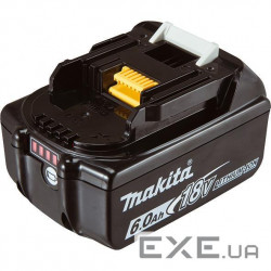Акумулятор Makita BL1860B, 18В, LXT, 6.0 Ач, індикація розряду, 0.68кг (632F69-8) (632F69-8)