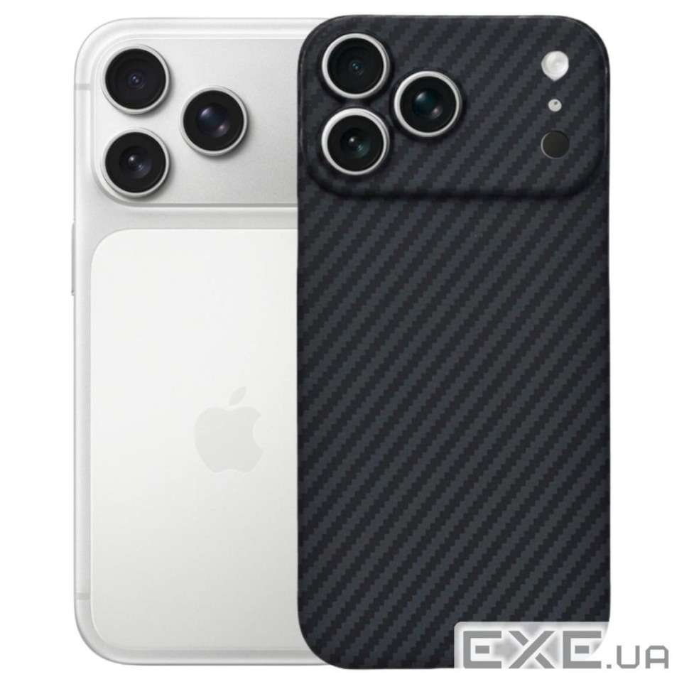 Чохол до мобільного телефона BeCover FIBRA Carbonite MagSafe Apple iPhone 17 Pro Black (715409)
