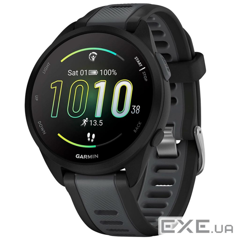 Смарт-годинник Garmin Forerunner 165, GPS, Black/Slate Grey, GPS (010-02863-20)