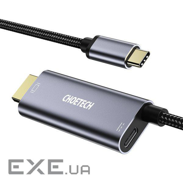 Кабель мультимедійний USB-C to HDMI M 1.8m 4K60Hz Choetech (XCH-M180GY)