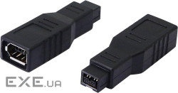 Перехідник відео FireWire 9p-6p M/F,адаптер прямий,чорний (62.09.8420-1) (62.09.8420-1)
