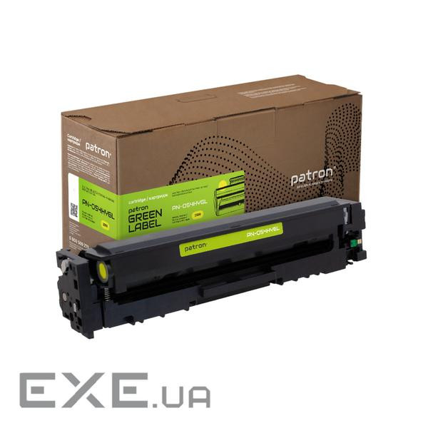 Картридж Patron Canon 054H Green Label, yellow (PN-054HYGL)