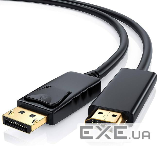 Кабель монітора-адаптер DisplayPort-HDMI M/M (HDMIекран) 2.0m,v1.1 1080p D=7.3mm,чорний (84.00.7101 (84.00.7101