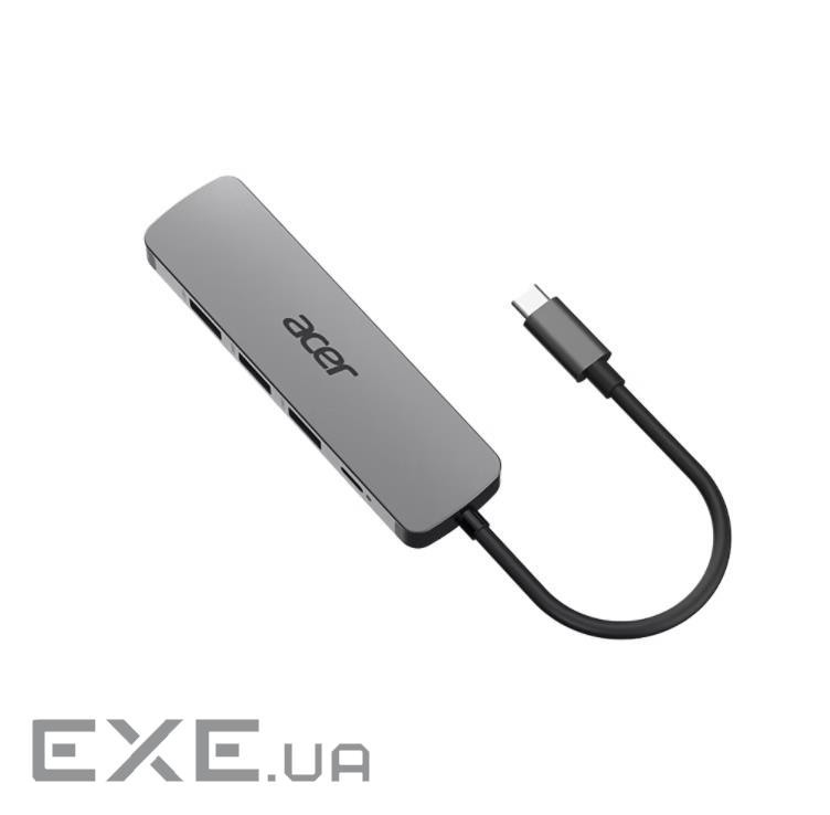 Хаб Acer 5in1 USB-С > 3xUSB-A3.0/HDMI/USB-C, 0.15м, сірий (HP.DSCAB.021)