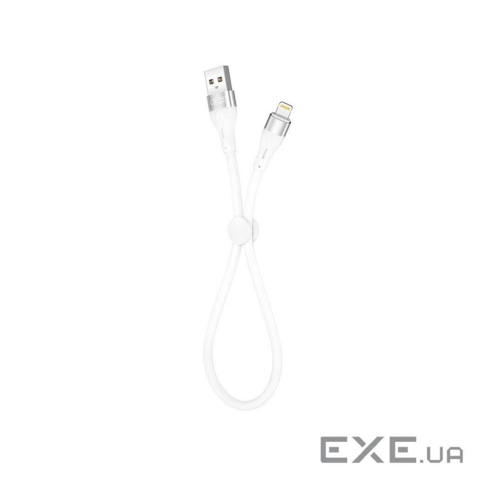 Дата кабель USB 2.0 AM to Lightning 0.25m 2.4A white XO (XO-NB179-BK)