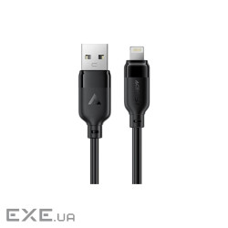 Дата кабель USB 2.0 AM to Lightning 1.2m 2.4A TPE black Acefast (6974316286202)