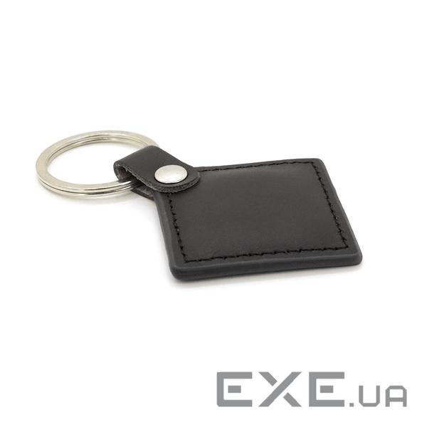 Безконтактний брелок ID Em-Marine 125 КГц (TK4100) у шкіряному чохлі, колір чорни (ТK4100 Ромб) )