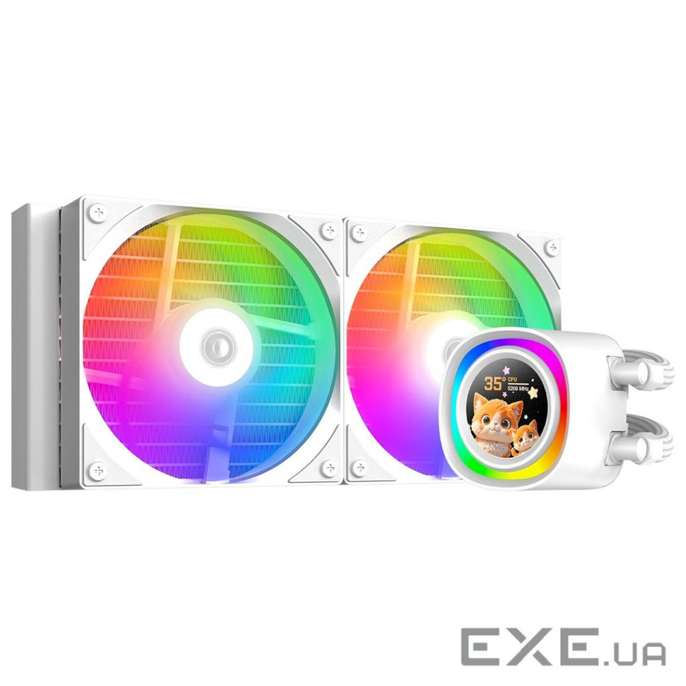 Система водяного охлаждения ID-Cooling FX240 LCD White, Intel: 1851/1700/1200/1151/1150/1155/1156, A