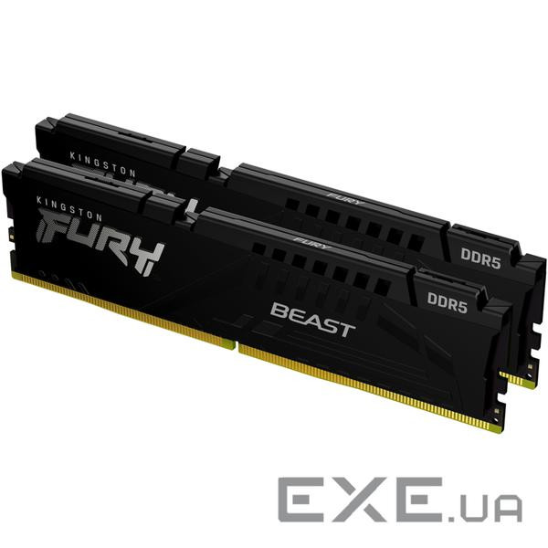 Модуль пам'яті KINGSTON FURY Beast DDR5 6000MHz 64GB Kit 2x32GB (KF560C36BBEK2-64)