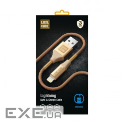 Кабель Luxe Cube Armored USB-Lightning, 1м, золотистий (8886668670012)