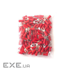 Наконечник вилковий з ізоляцією латунний луджений SV 1.25-4 0.5-1.5мм.кв під болт 4 100шт (086168)