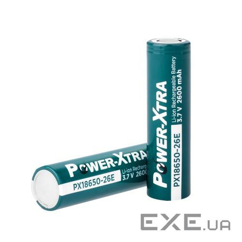 Акумулятор Li-ion Power-Xtra 18650 2600mAh 3.7V, Green (PX18650-26G)