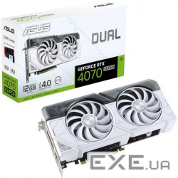 Видеокарта ASUS Dual GeForce RTX 4070 Super 12GB GDDR6X White (DUAL-RTX4070S-12G-WHITE)