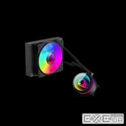 Процесорний кулер 62.82 CFM, 1.89mmH20, 26.9dBA, 8 00-2000RPM ,water pump: RPM 2300 (Iceburg 120 BK)