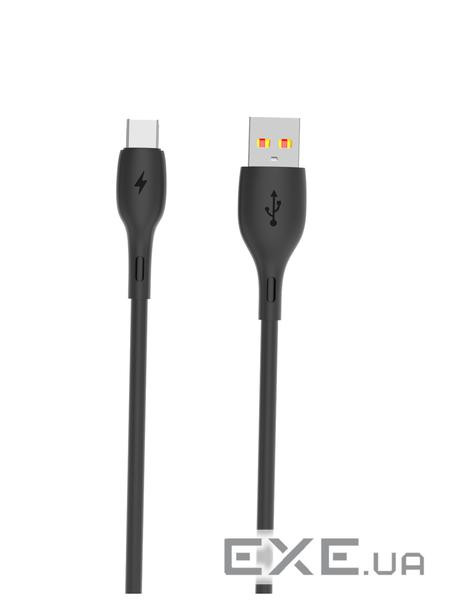 Кабель SkyDolphin S22T Soft Silicone USB - USB Type-C (M/M), 1 м , Black (SDUSB-000604)