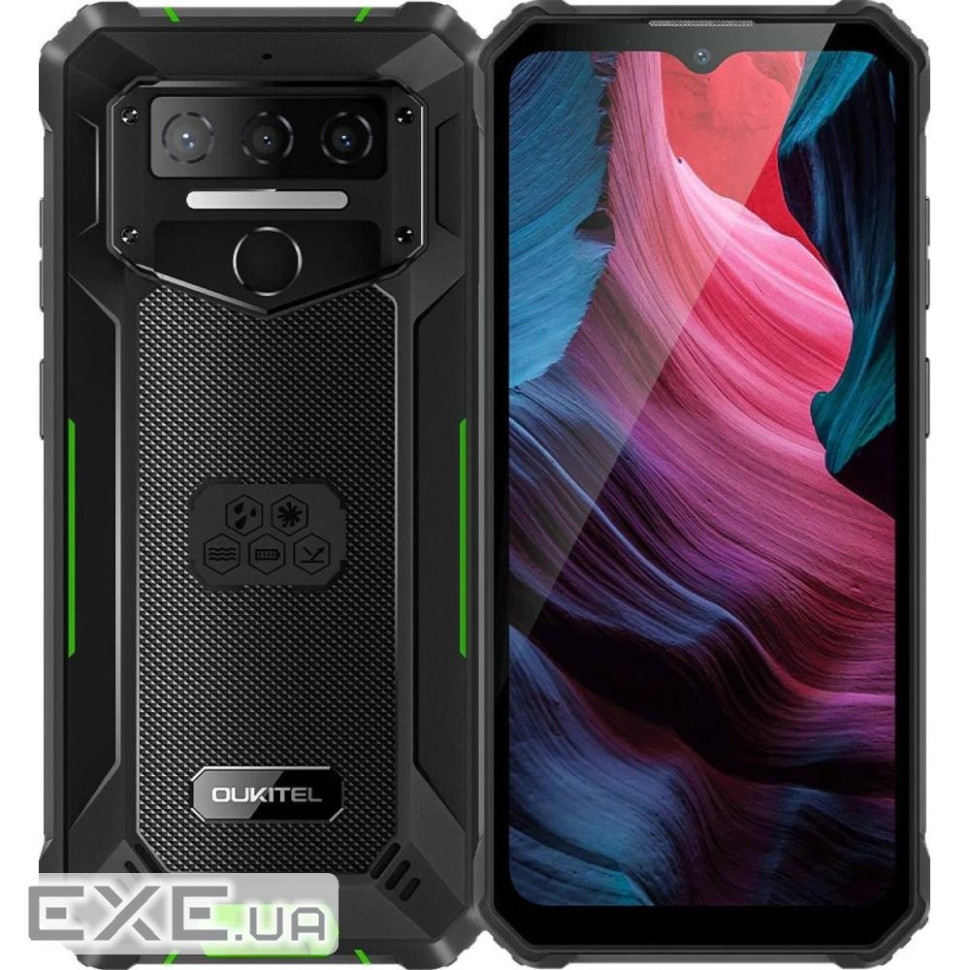 Смартфон Oukitel WP23 Plus 6.52"HD+ /8GB/256GB / T606 /10600mAh /13+5Мп/ IP69K /NFC G (WP23_Plus_GN)