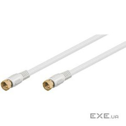 Кабель Goobay SAT RF:F M/ M 1.5m,75 Ohm 2xShielded D=5.3mm Gold,HQ (75.06.7290-80)
