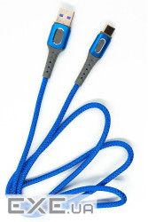 Кабель Dengos USB-USB Type-C 1м Blue (NTK-TC-LP-BLUE)