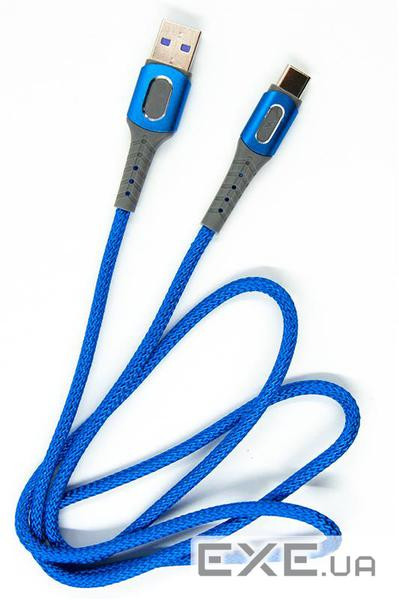 Кабель Dengos USB-USB Type-C 1м Blue (NTK-TC-LP-BLUE)