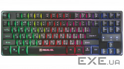 Клавіатура REAL-EL Gaming 8710 TKL Backlit USB чорний