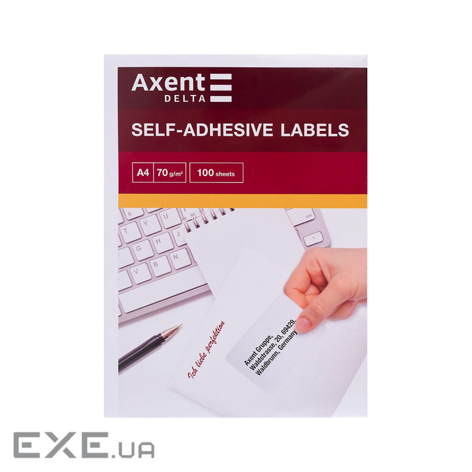 Етикетка самоклеюча Axent 105x48 (12 на листі) с/кл (100 листів) (D4479-A)