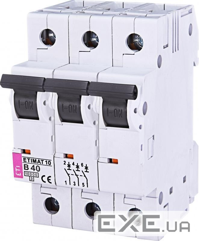 Авт. вимикач ETI ETIMAT 10 3p B 40А (10 kA) (2125720)
