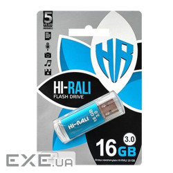 Флеш-накопичувач USB3.0 16GB Hi-Rali Rocket Series Blue (HI-16GB3VCBL)