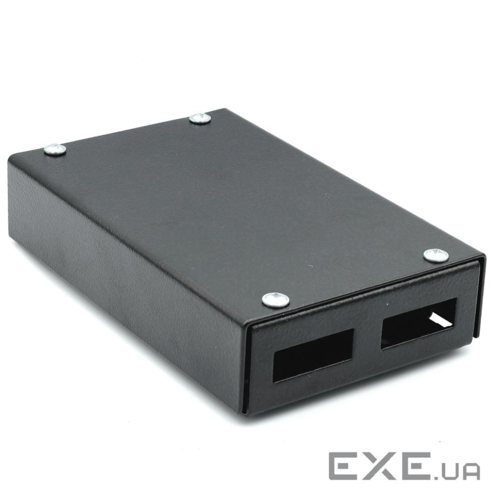 ВО бокс малий на 2SC Duplex адаптера, 120х80х28 мм, чорний (UA-FOBS2SCD-B)