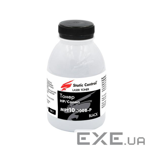 Тонер HP/Canon 100г (фасовка) Static Control (MPT10-100B-P)