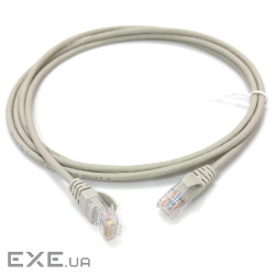 Патч-корд кат. 5е, 26AWG Slim, D4мм, RJ45-RJ45, сірий, 3 м, U/UTP, LSZH, Corning (UU008073999) , U/UTP, LSZH, Corning (U
