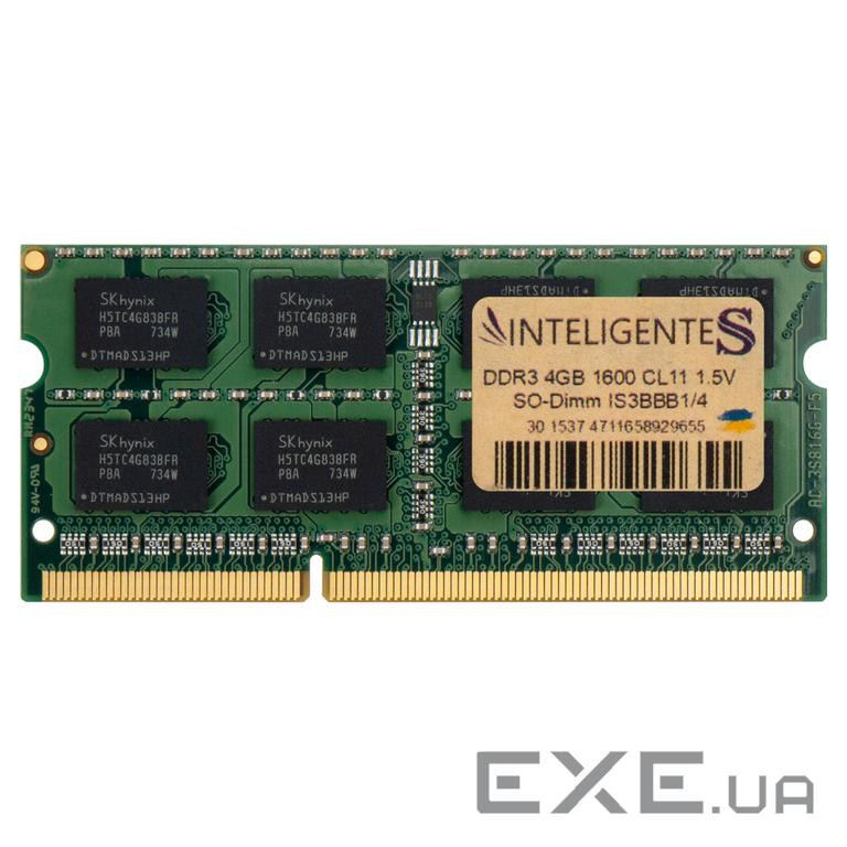 Модуль пам"яті для ноутбука SoDIMM DDR3 4GB 1600 MHz INTELIGENTES (IS3BBB1/4)