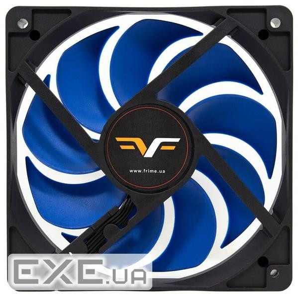 Вентилятор 120 мм, Frime 120x120x25мм 4Pin+Molex 2000rpm FD Bearing Black/Blue (FBF120HB20PWM)