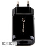 Зарядний пристрій Grand-X 5V 2.1A USB Black (CH-15B)