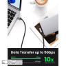 Дата кабель USB 3.0 AM to USB-C 1.0m 60W US385 90 Black Ugreen (20299)