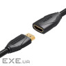 Кабель мультимедійний HDMI M to HDMI F 1.0m 4K60Hz black Vention (VAA-B06-B100)