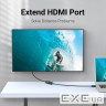 Кабель мультимедійний HDMI M to HDMI F 1.0m 4K60Hz black Vention (VAA-B06-B100)