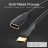 Кабель мультимедійний HDMI M to HDMI F 1.0m 4K60Hz black Vention (VAA-B06-B100)