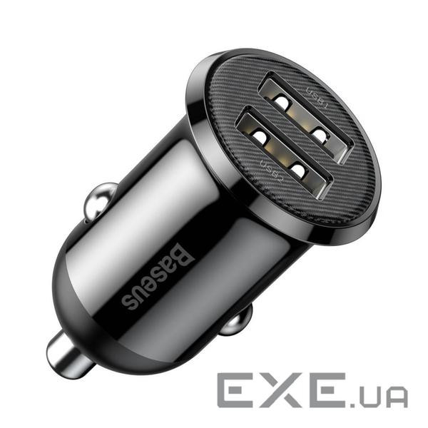 Зарядний пристрій Baseus Grain Pro Car Charger (Dual USB 4.8A ) USB Black (CCALLP-01)