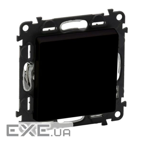 Перемикач проміжний Legrand Valena Life, 10AX, 250V, гвинтові клеми, матовий чорний (756317)