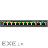 Комутатор Ruijie Reyee RG-ES110D-P (8xFE PoE, 2xGE uplink, настільний, безшумний) , max PoE 110W)