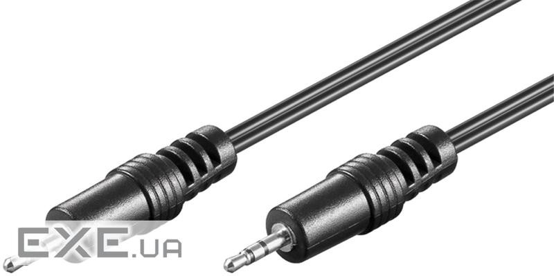 Кабель аудіо-сигнальний Jack 2.5mm 3pin M/M,1.5m Flat,чорний (62.09.8429-1) (62.09.8429-1)