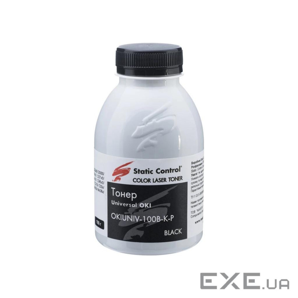 Тонер OKI Universal Okidata 3 Glossy 100г black фасовка Static Control (OKIUNIV3-100B-K-P)