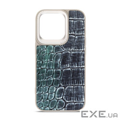 Чохол до мобільного телефона Harder Glamorous Croco Apple iPhone 14 Pro Grey Green (ARM76769)