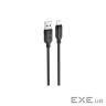 Дата кабель USB 2.0 AM to USB-C 1.2m 3A TPE black Acefast (6974316283812)