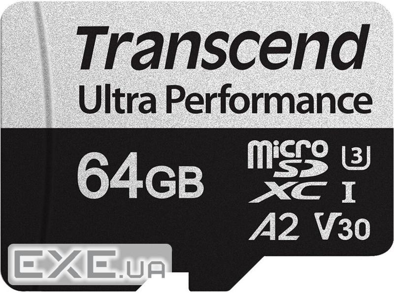 Карта пам'яті Transcend 64GB microSDXC class 10 UHS-I U3 A2 (TS64GUSD340S)