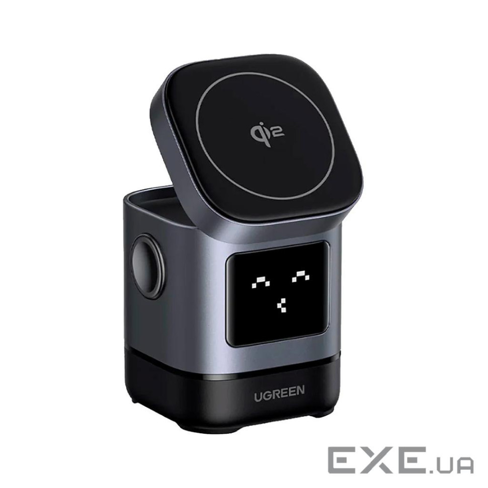Зарядний пристрій Ugreen 2-in-1 wireless iPhone + AirPods W709 gray (45775)