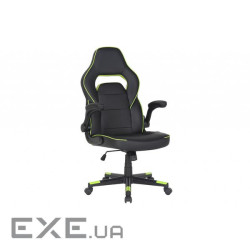 Ігрове крісло 2E GAMING HEBI Black/Green (2E-GC-HEB-BK)