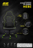 Ігрове крісло 2E GAMING HEBI Black/Green (2E-GC-HEB-BK)