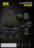 Ігрове крісло 2E GAMING HEBI Black/Green (2E-GC-HEB-BK)