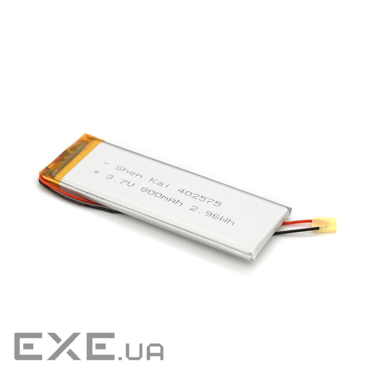 Літій-полімерний акумулятор 4*25*75mm(Li-ion 3.7В 800мА&middot,ч) (402575) ) (402575)